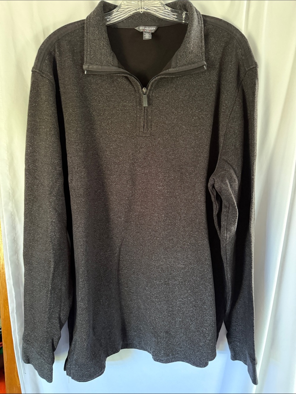 Van Heusen Men's Charcoal Heather Quarter-Zip Pullover